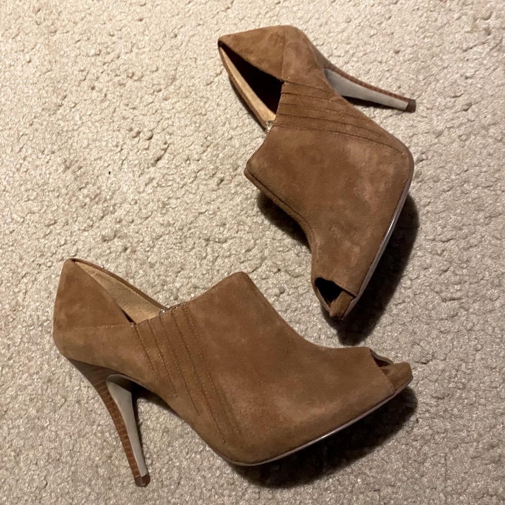 Guess Suede Camel Color Booties - image 1